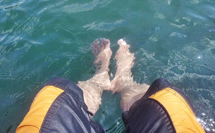 pandin lake selfie feet
